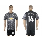 Manchester United #14 Lingard Black Soccer Club Jersey