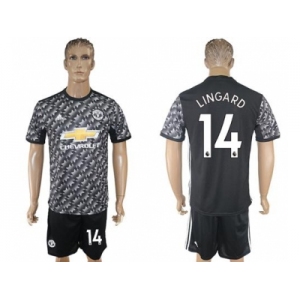 Manchester United #14 Lingard Black Soccer Club Jersey