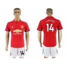 Manchester United #14 Lingard Red Home Soccer Club Jersey