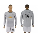 Manchester United #14 Lingard Sec Away Long Sleeves Soccer Club Jersey