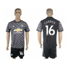 Manchester United #16 Carrick Black Soccer Club Jersey