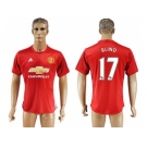 Manchester United #17 Blind Red Home Soccer Club Jersey 4