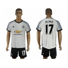 Manchester United #17 Blind White Soccer Club Jersey