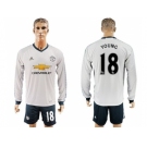 Manchester United #18 Young Sec Away Long Sleeves Soccer Club Jersey