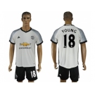 Manchester United #18 Young White Soccer Club Jersey