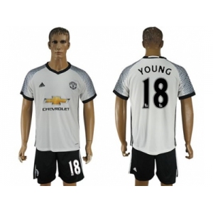 Manchester United #18 Young White Soccer Club Jersey