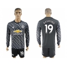 Manchester United #19 Rashford Black Long Sleeves Soccer Club Jersey