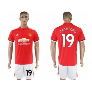 Manchester United #19 Rashford Red Home Soccer Club Jersey 1
