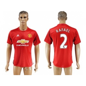 Manchester United #2 Rafael Red Home Soccer Club Jersey 1