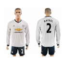 Manchester United #2 Rafael Sec Away Long Sleeves Soccer Club Jersey