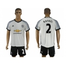 Manchester United #2 Rafael White Soccer Club Jersey