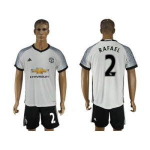 Manchester United #2 Rafael White Soccer Club Jersey