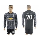 Manchester United #20 S.Romero Black Long Sleeves Soccer Club Jersey