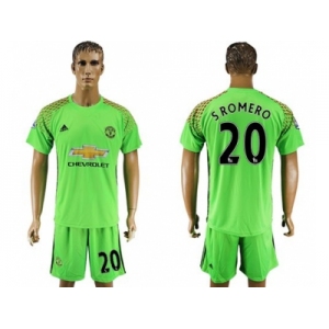 Manchester United #20 S.Romero Green Soccer Club Jersey