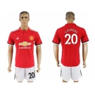 Manchester United #20 S.Romero Red Home Soccer Club Jersey