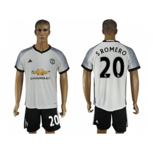 Manchester United #20 S.Romero White Soccer Club Jersey