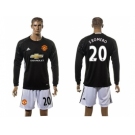 Manchester United #20 Sromero Black Goalkeeper Long Sleeves Soccer Club Jersey 2