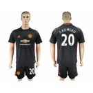 Manchester United #20 Sromero Black Goalkeeper Soccer Club Jersey 1