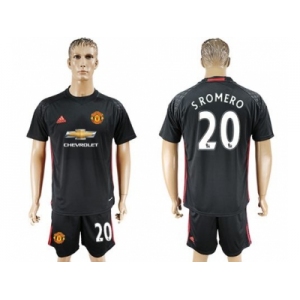 Manchester United #20 Sromero Black Goalkeeper Soccer Club Jersey 1
