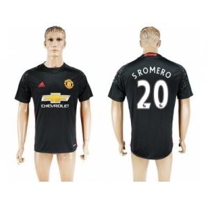 Manchester United #20 Sromero Black Goalkeeper Soccer Club Jersey 2
