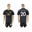 Manchester United #20 Sromero Black Goalkeeper Soccer Club Jersey