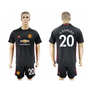 Manchester United #20 Sromero Black Goalkeeper Soccer Club Jersey