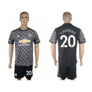 Manchester United #20 S.romero Black Soccer Club Jersey