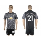 Manchester United #21 Ander Herrera Black Soccer Club Jersey