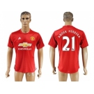 Manchester United #21 Ander Herrera Red Home Soccer Club Jersey 5