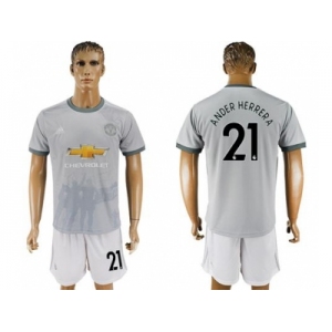 Manchester United #21 Ander Herrera Sec Away Soccer Club Jersey 1