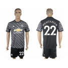 Manchester United #22 Mkhitaryan Black Soccer Club Jersey