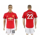 Manchester United #22 Mkhitaryan Red Home Soccer Club Jersey