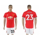 Manchester United #23 Shaw Red Home Soccer Club Jersey 1