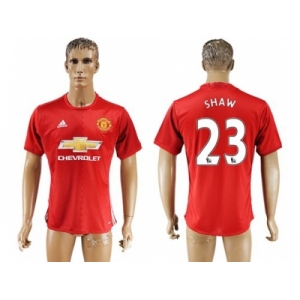 Manchester United #23 Shaw Red Home Soccer Club Jersey 2