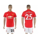 Manchester United #25 Valencia Red Home Soccer Club Jersey 1