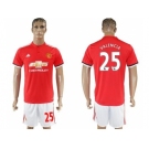 Manchester United #25 Valencia Red Home Soccer Club Jersey 2