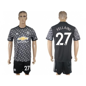 Manchester United #27 Fellaini Black Soccer Club Jersey