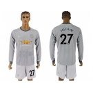 Manchester United #27 Fellaini Sec Away Long Sleeves Soccer Club Jersey