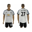 Manchester United #27 Fellaini White Soccer Club Jersey