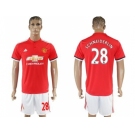 Manchester United #28 Schneiderlin Red Home Soccer Club Jersey