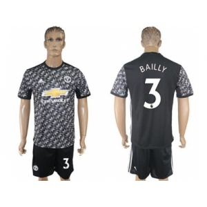Manchester United #3 Bailly Black Soccer Club Jersey