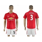 Manchester United #3 Shaw Red Home Soccer Club Jersey