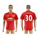 Manchester United #30 Varela Red Home Soccer Club Jersey