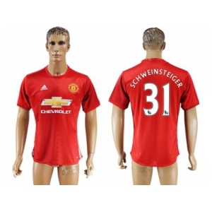 Manchester United #31 Schweinsteiger Red Home Soccer Club Jersey 3