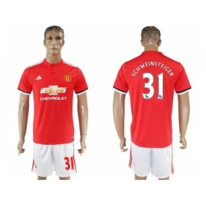 Manchester United #31 Schweinsteiger Red Home Soccer Club Jersey