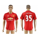 Manchester United #35 Lingard Red Home Soccer Club Jersey 1