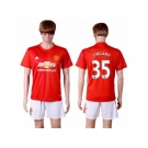 Manchester United #35 Lingard Red Home Soccer Club Jersey