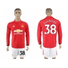 Manchester United #38 Tuanzebe Red Home Long Sleeves Soccer Club Jersey