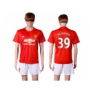 Manchester United #39 Rashford Red Home Soccer Club Jersey