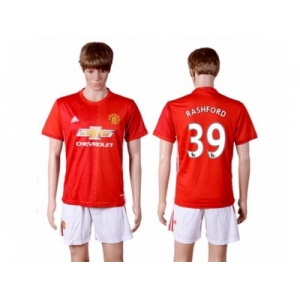Manchester United #39 Rashford Red Home Soccer Club Jersey